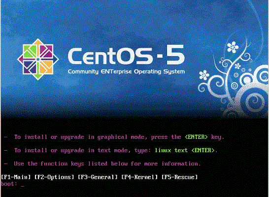 Centos 5.7安裝說明(文字介面)