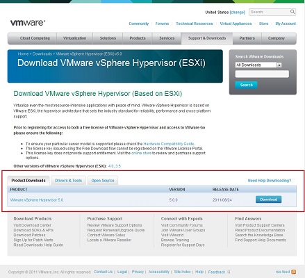 VMware ESXi 5.0 安裝和基本設定